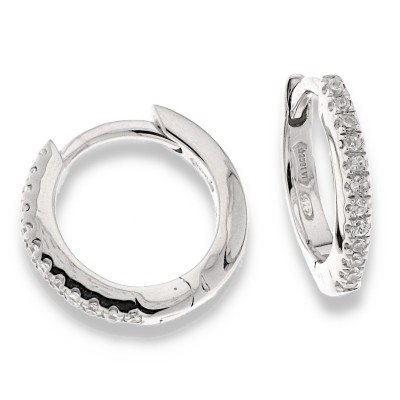 Orecchini Domar Gioielli Orecchino cerchio argento 925 con zirconia cubica in Argento Cubic Zirconia EZA047916 - EZA047916